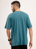 Oversized Placement Printed T-Shirt | Teal