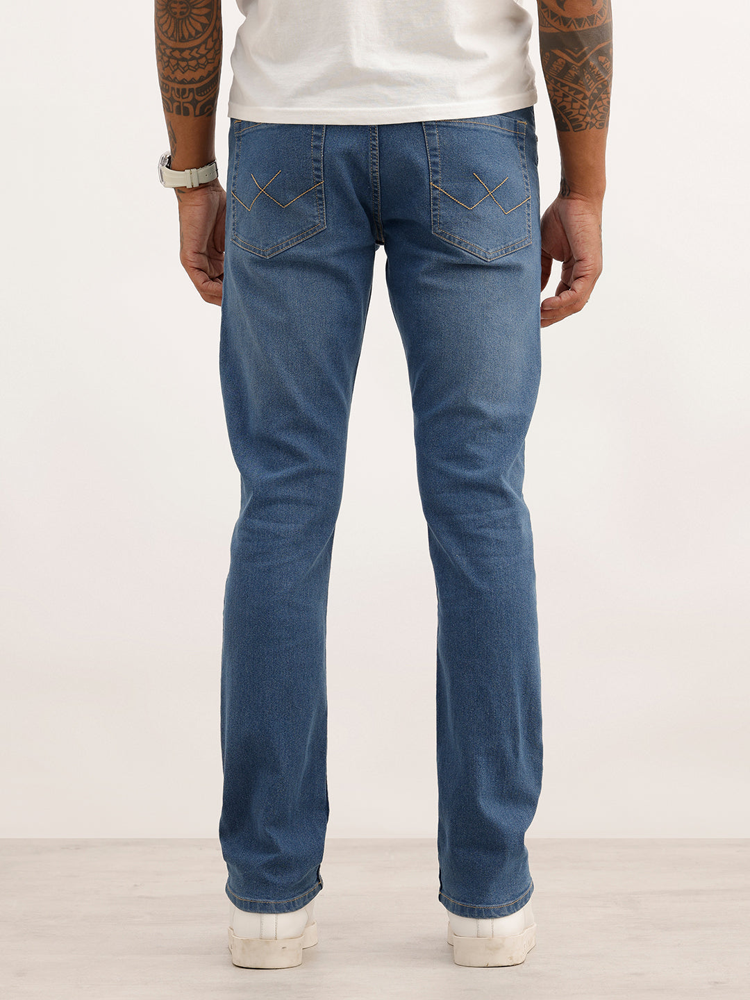 Solid Slim Fit Denim Jeans | Blue