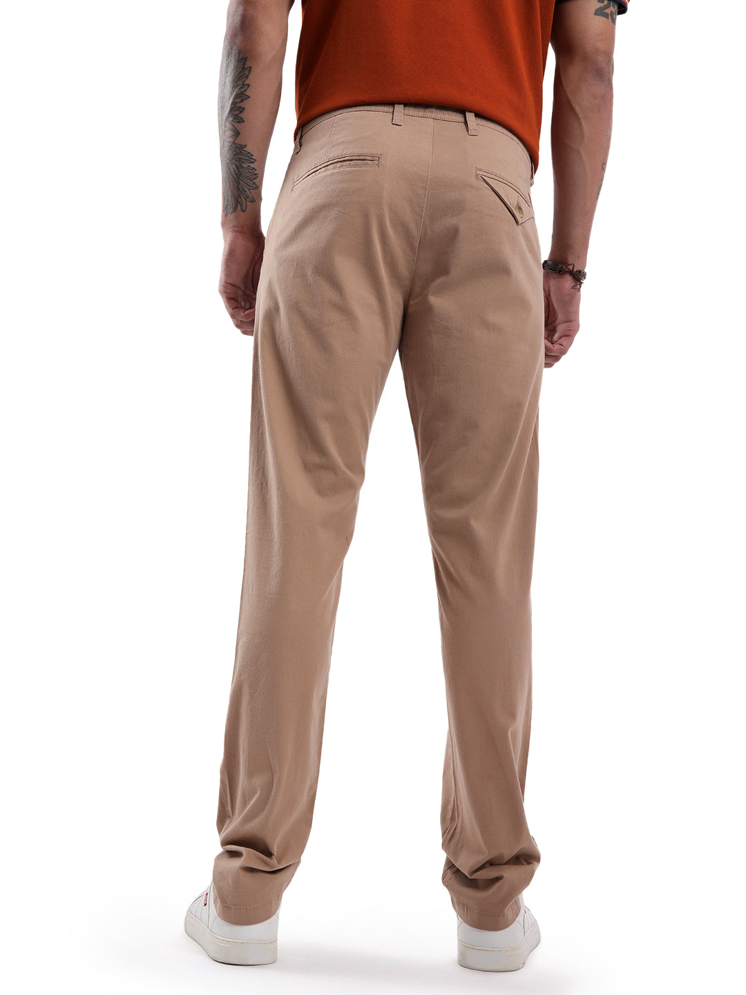 Khaki Twill Slim Fit Trouser