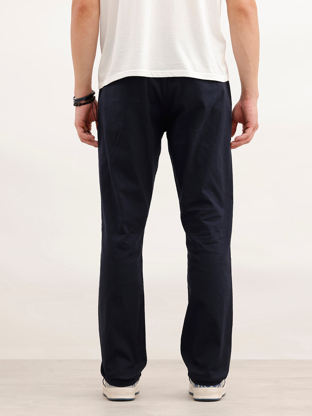 Solid Slim Fit Trouser | Navy Blue