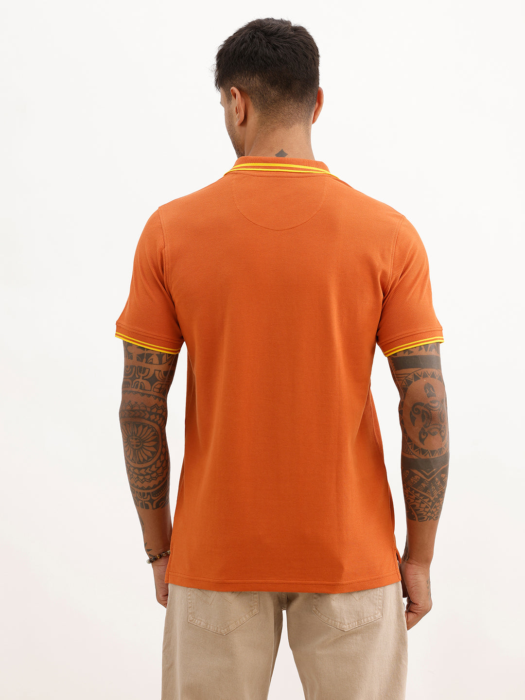 Classic Tipping Collar Polo T-Shirt | Rust | WWTS289F