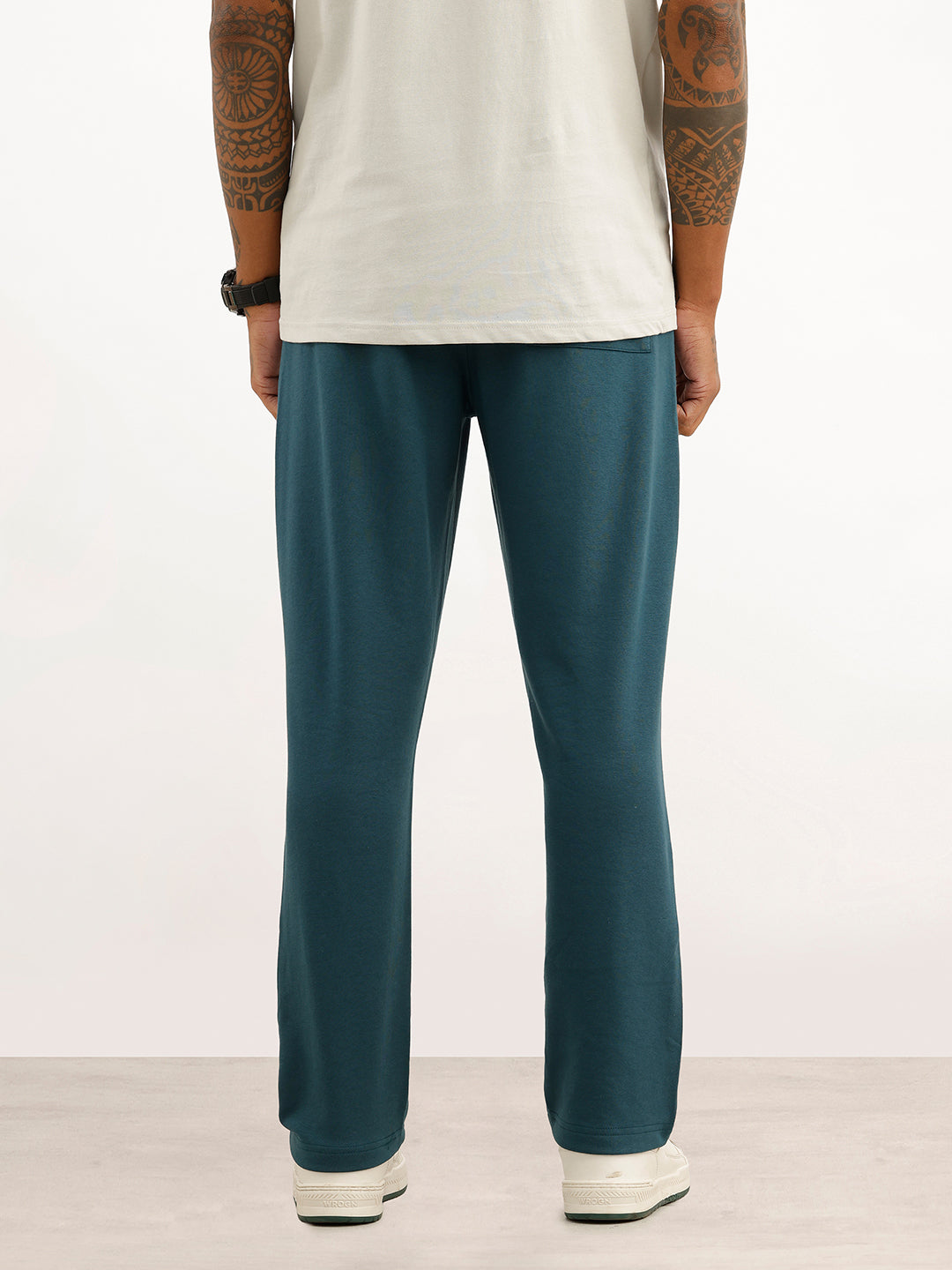 Regular Fit Placement Printed Jogger | Teal