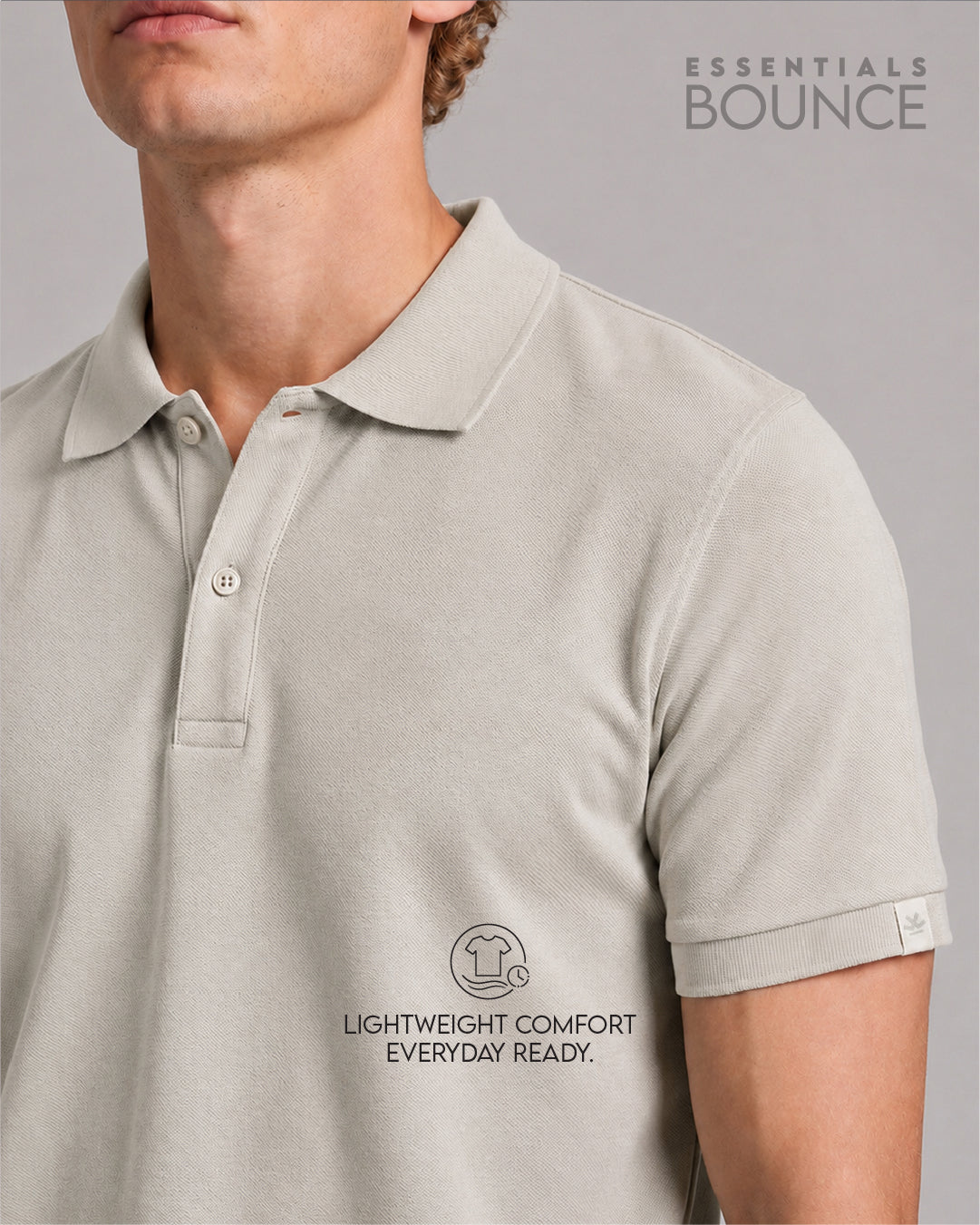 No Brainer Bounce Regular Fit Polo T-Shirt | Essential | Beige