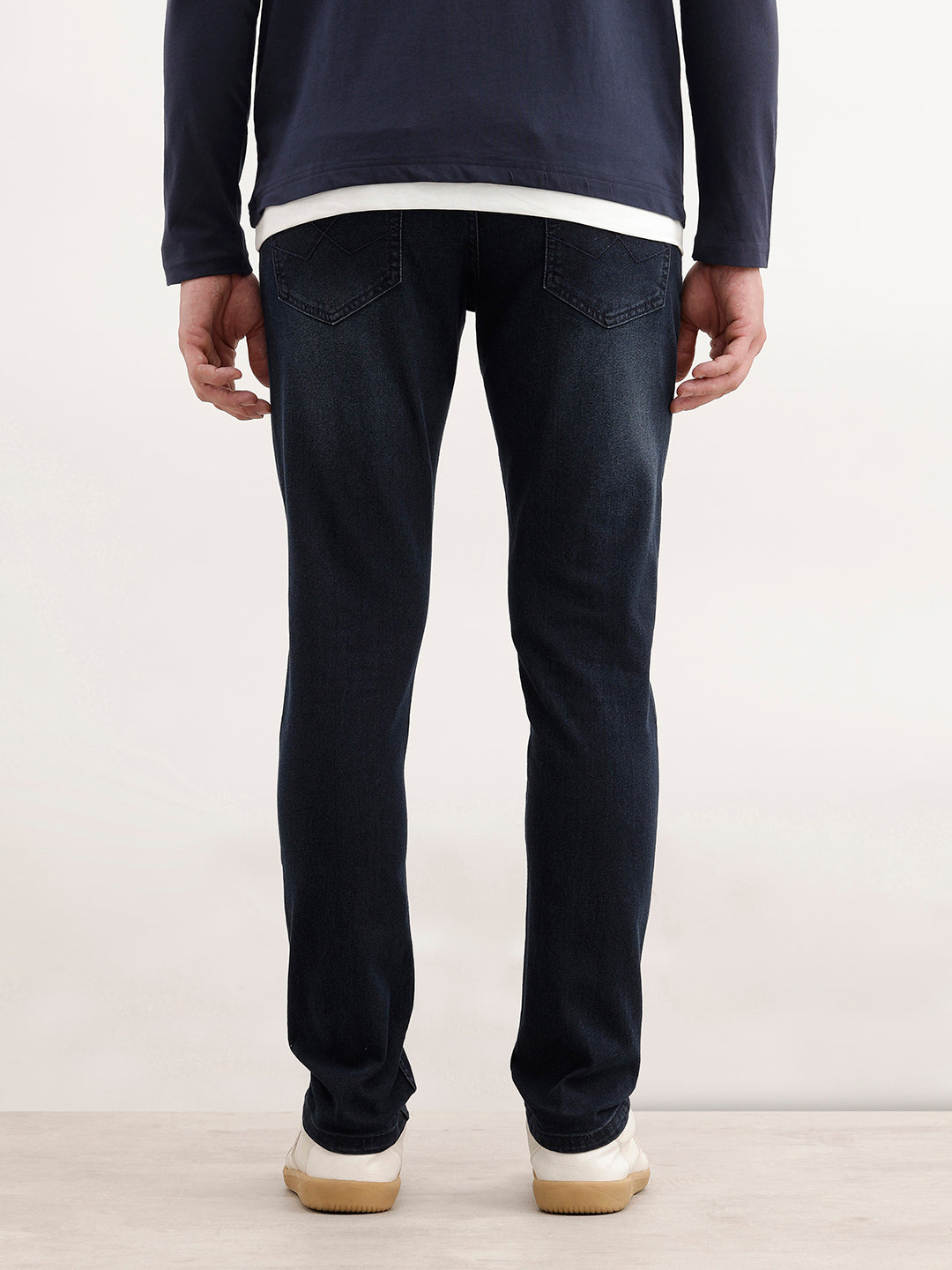 Solid Slim Fit Denim Jeans  | Dark Blue