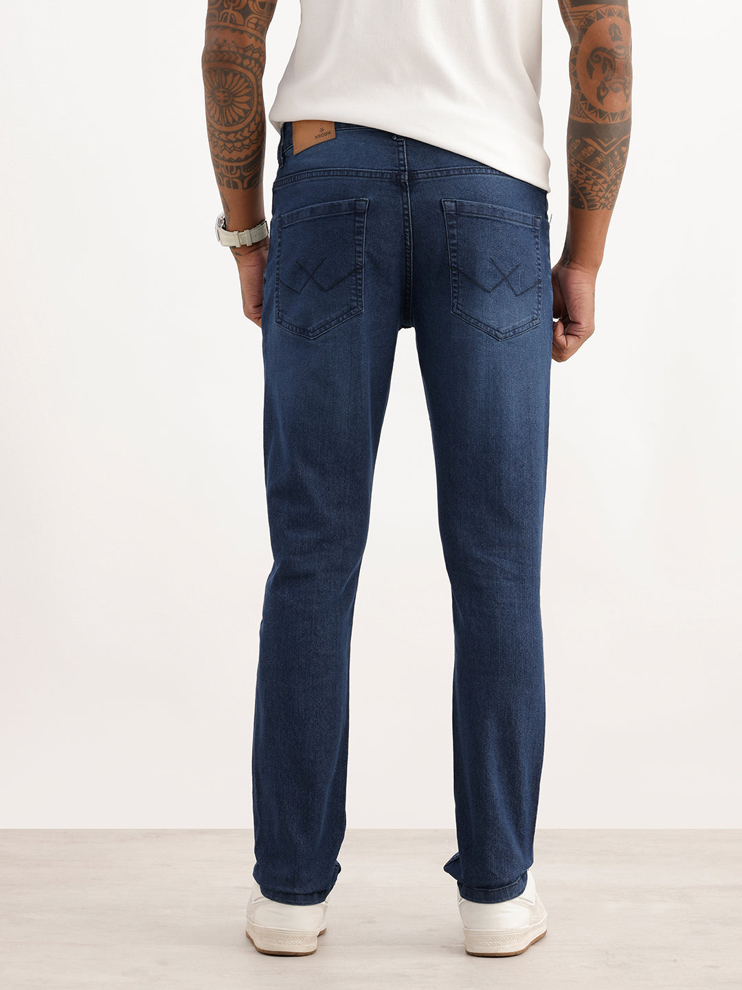 Solid Slim Fit Denim Jeans | Blue