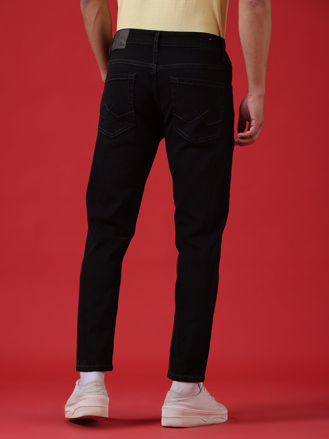 Black Stretch Cropped Jeans