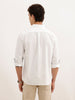 Classic Slim Fit Double Placket Detail Shirt | White