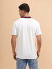 Contrast Details Regular Fit Polo T-Shirt | White