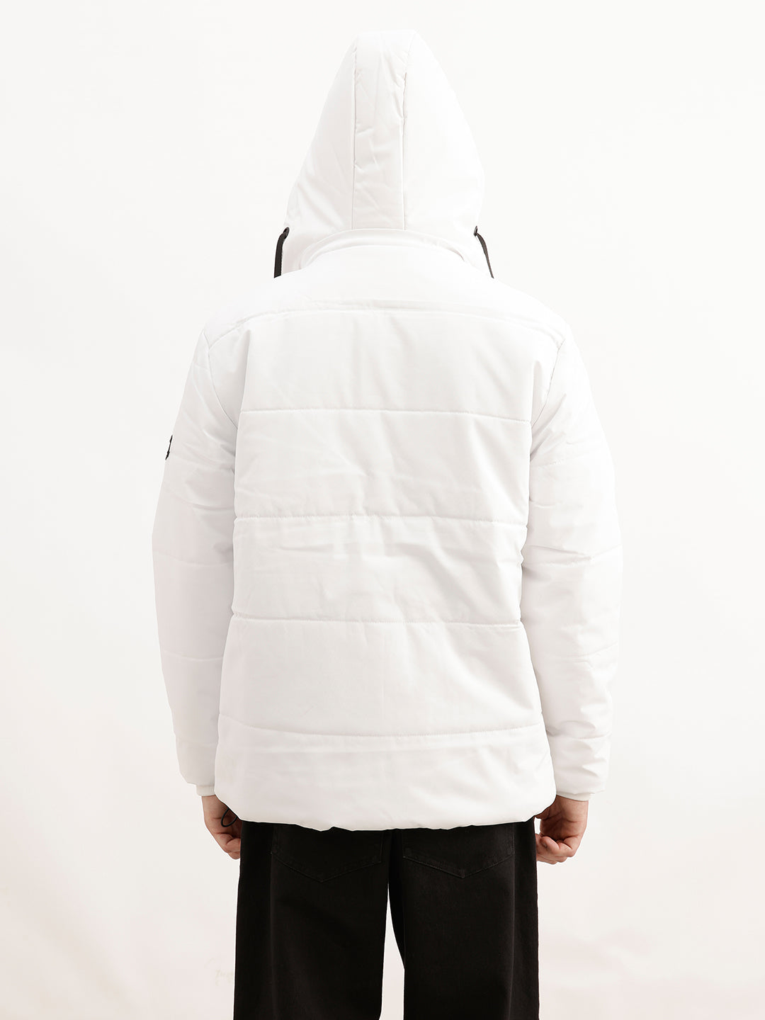 Solid Comfort Fit Hooded Jacket | White | WJK02FSRE1022W