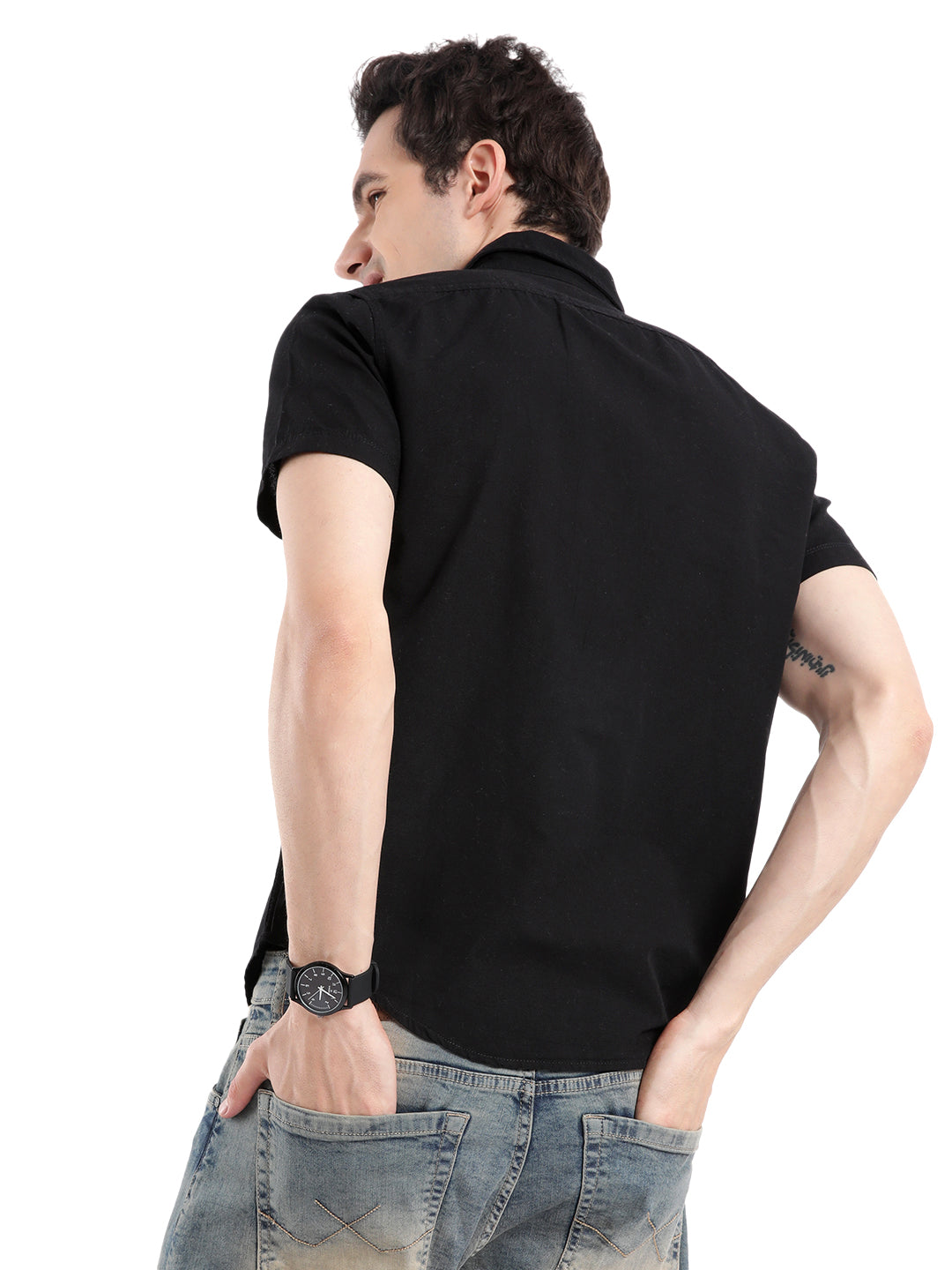 Black Vision Half Sleeve Shirt