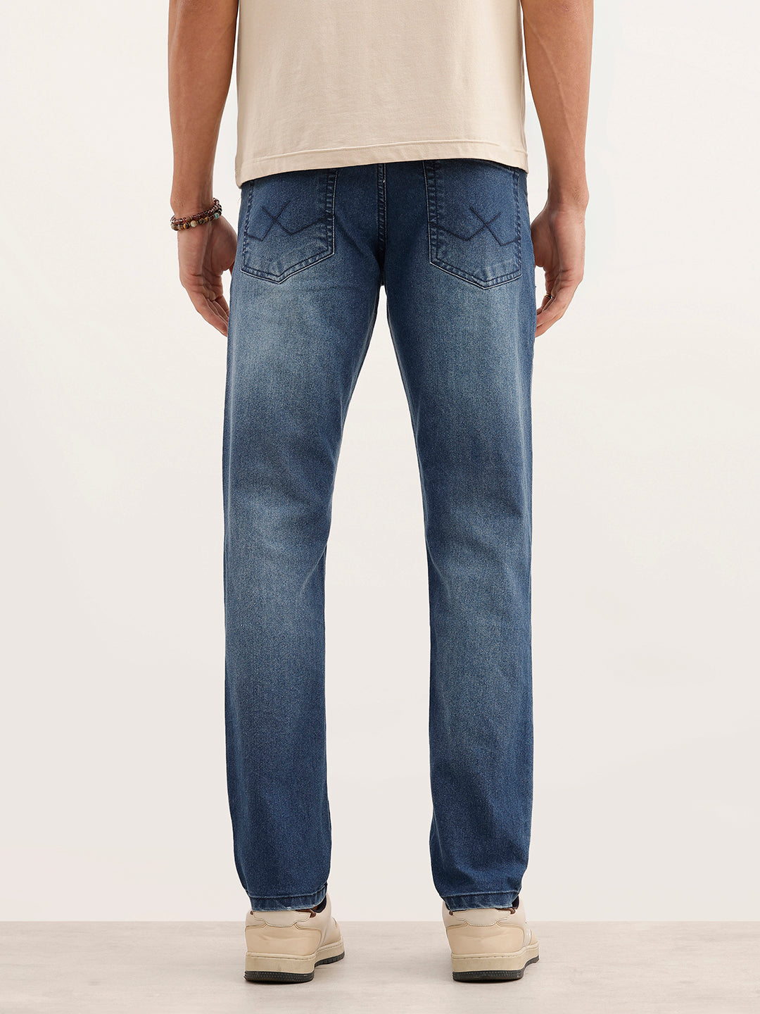 Slim Fit Faded Denim Jeans | Blue