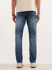 Slim Fit Faded Denim Jeans | Blue