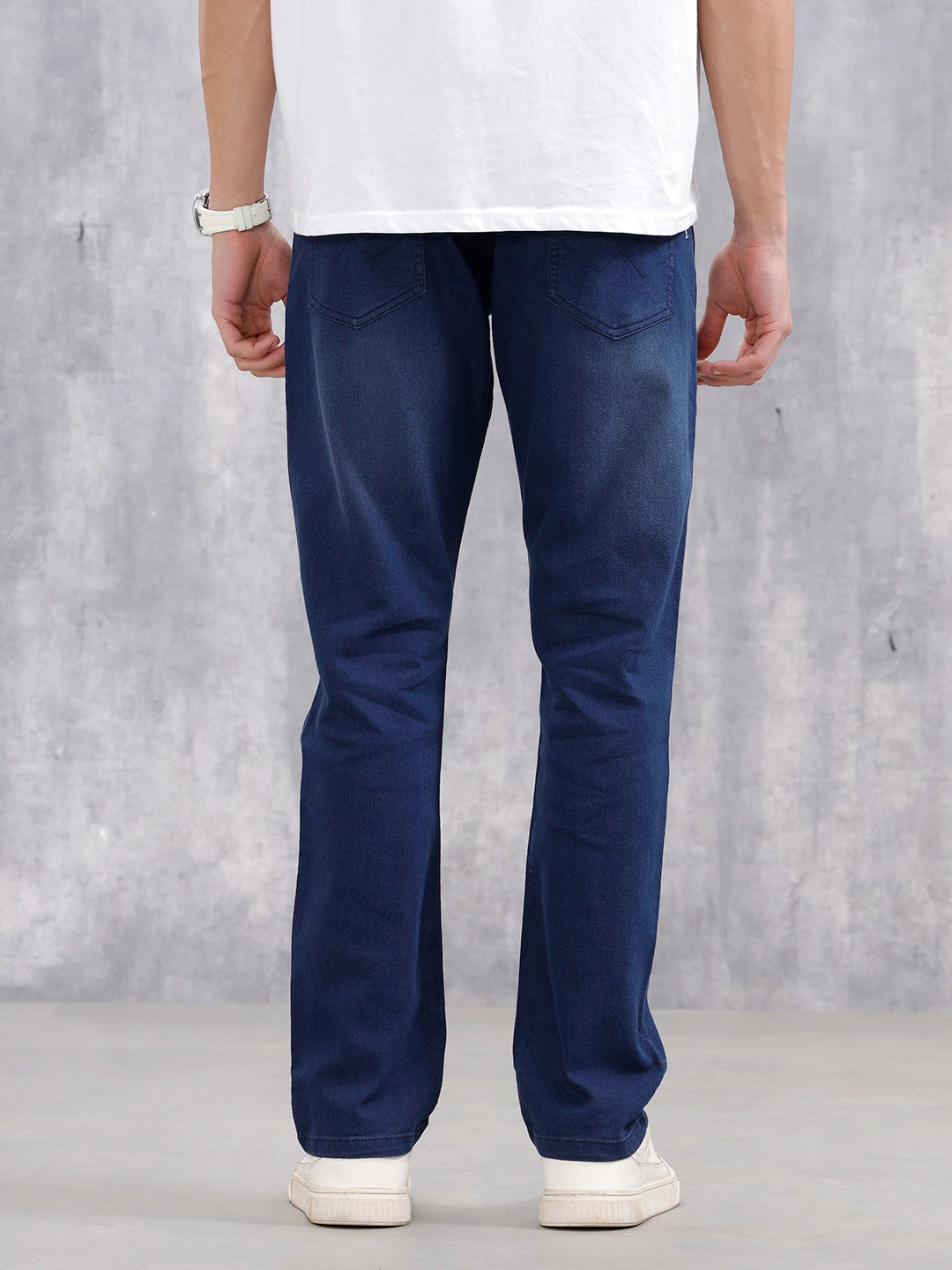 Men's Casual Straight Fit Jeans | Dark Stone