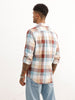 Regular Fit Checkered Shirt | Beige