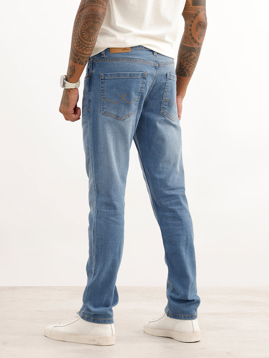 Solid Slim Fit Denim Jeans | Blue