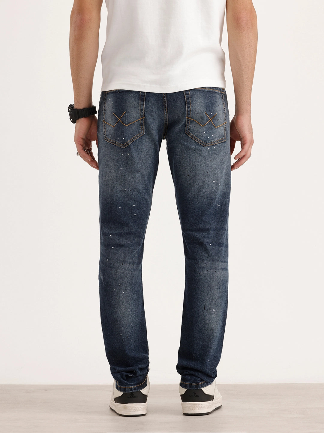 Slim Fit Distressed Denim Jeans | Blue
