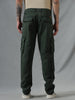 Solid Pockets Olive Cargo Pants