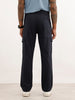 Solid Straight Fit Trouser | Navy Blue