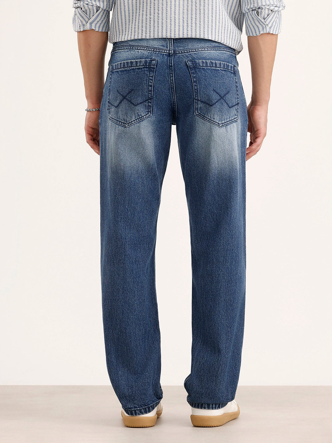 Faded Anti Fit Denim Jeans | Light Blue