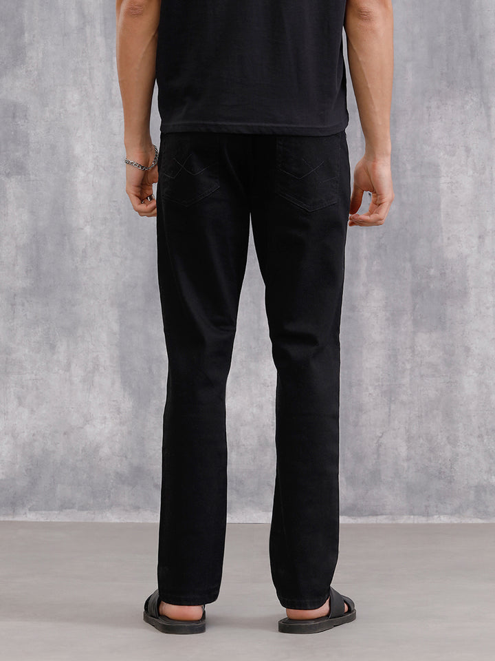 Straight Fit Jet Black Jeans