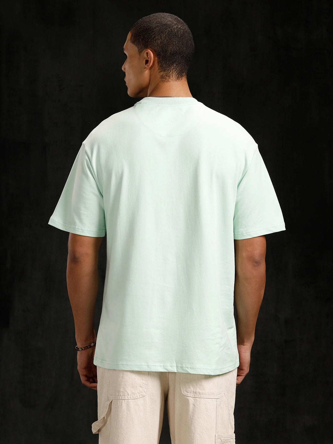 Logo Printed Oversized Fit T-Shirt | Light Green