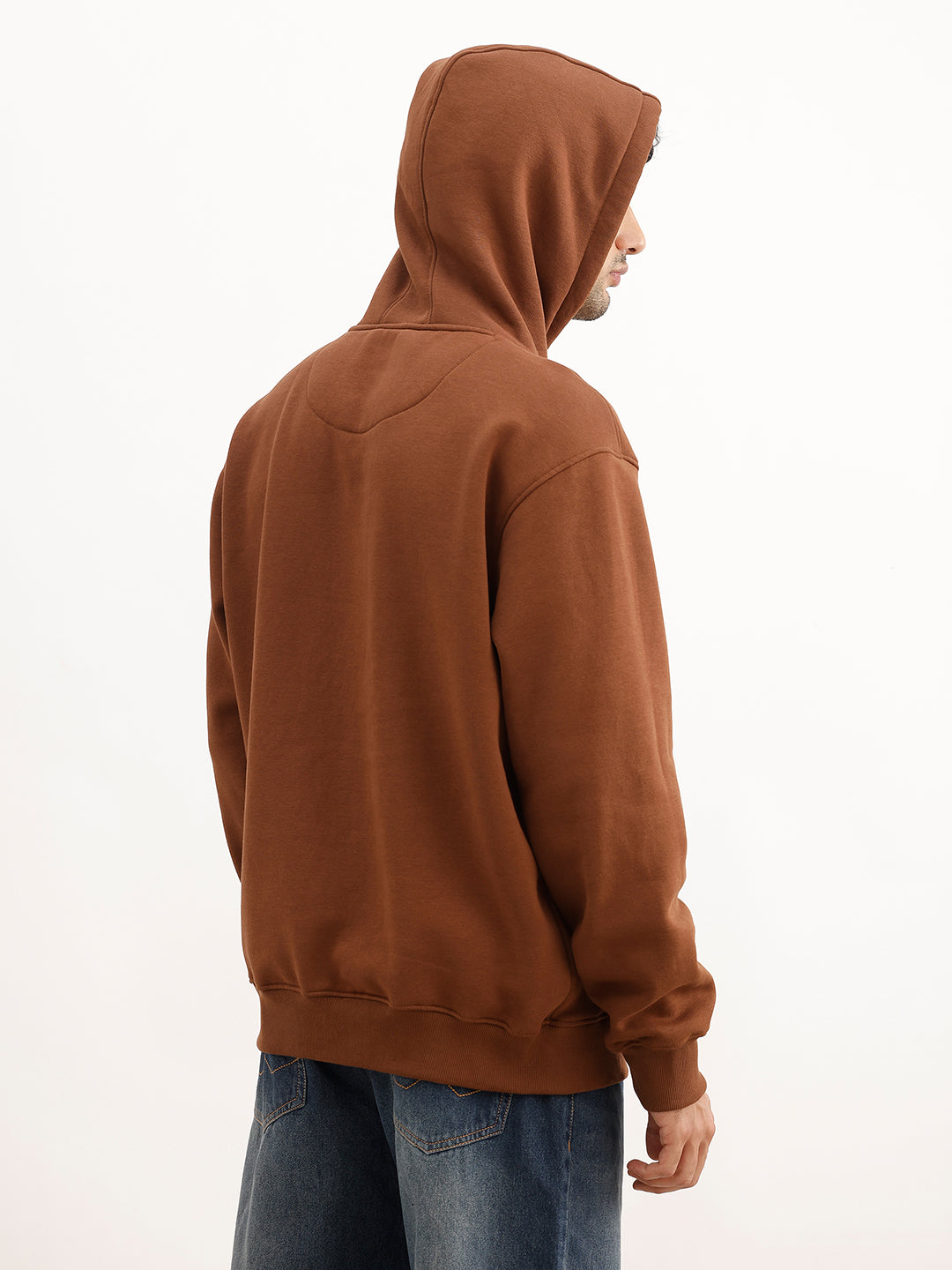 Classic Puff Printed Hooded Sweatshirt | Brown