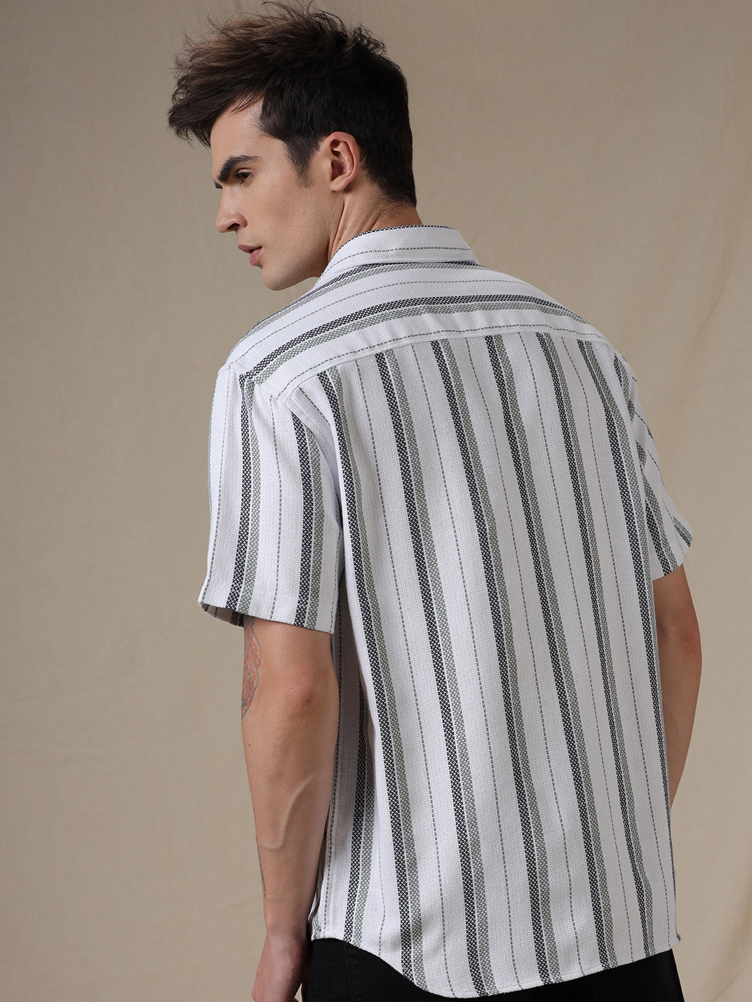 Striped Half Sleeve Prime Shirt