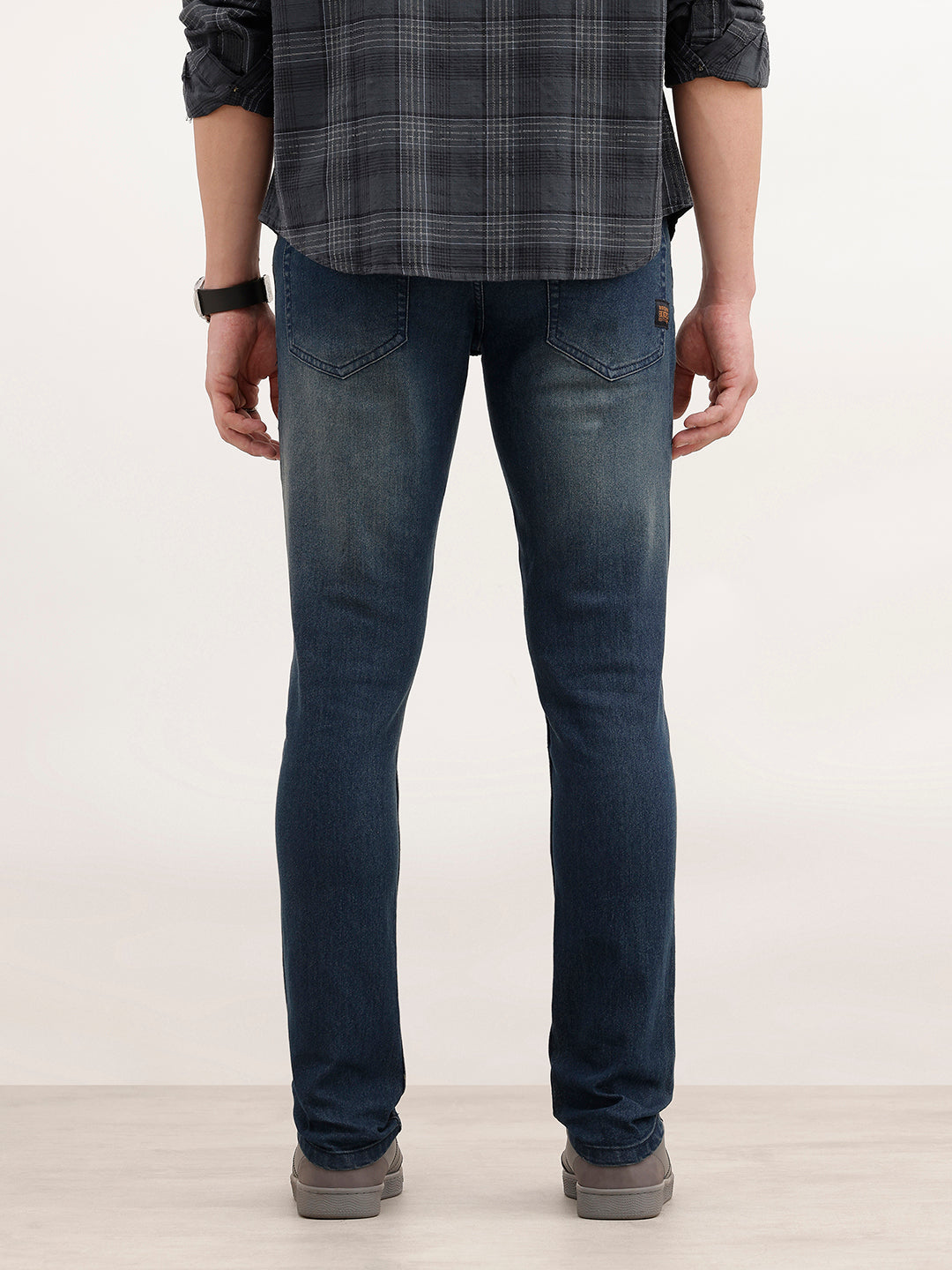 Classic Slim Fit Faded Denim Jeans | Blue