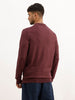 Solid Slim Fit Full Sleeve Polo T-Shirt | Wine | WPT02FSSL1627S