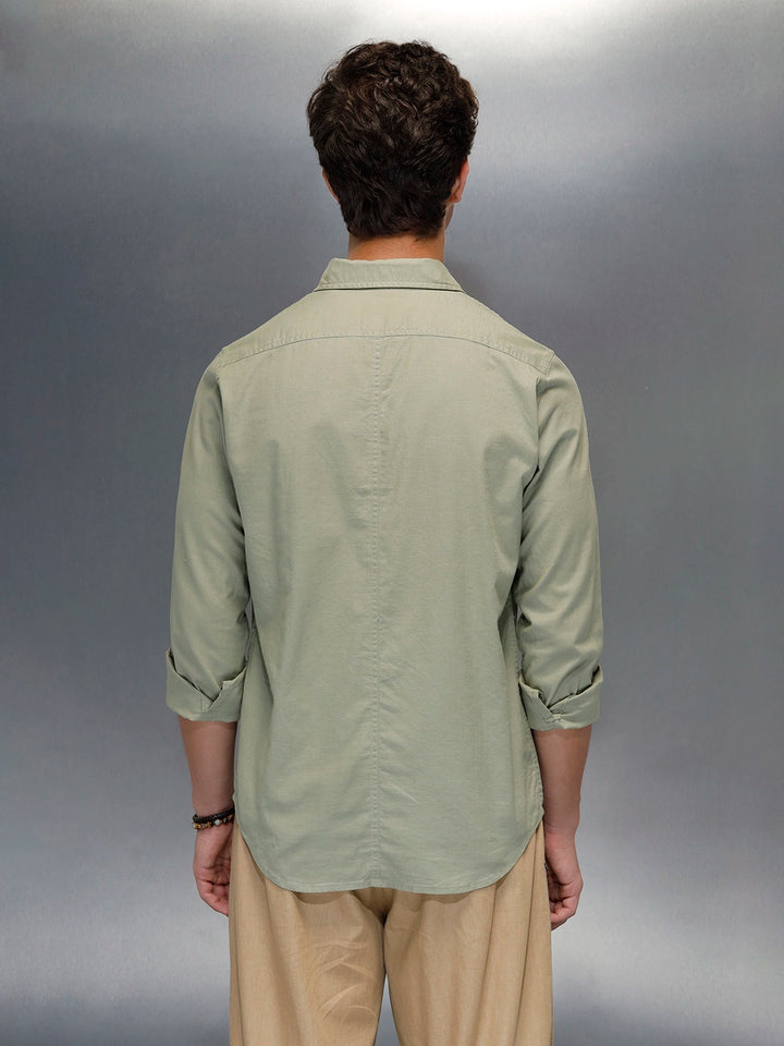 Tailored Slim Fit Casual Shirt for Men | Green