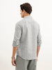 Regular Fit Checkered Shirt  | Grey