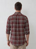 Slim Fit Checkered Shirt | Maroon