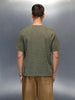 Textured Men's Casual Regualr Fit T-Shirt | Olive