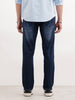 Washed Straight Fit Denim Jeans | Blue