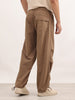 Solid Loose Fit Trousers | Khaki