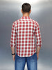 Men's Casual Regular Fit Checkered Pattern Shirt | Red