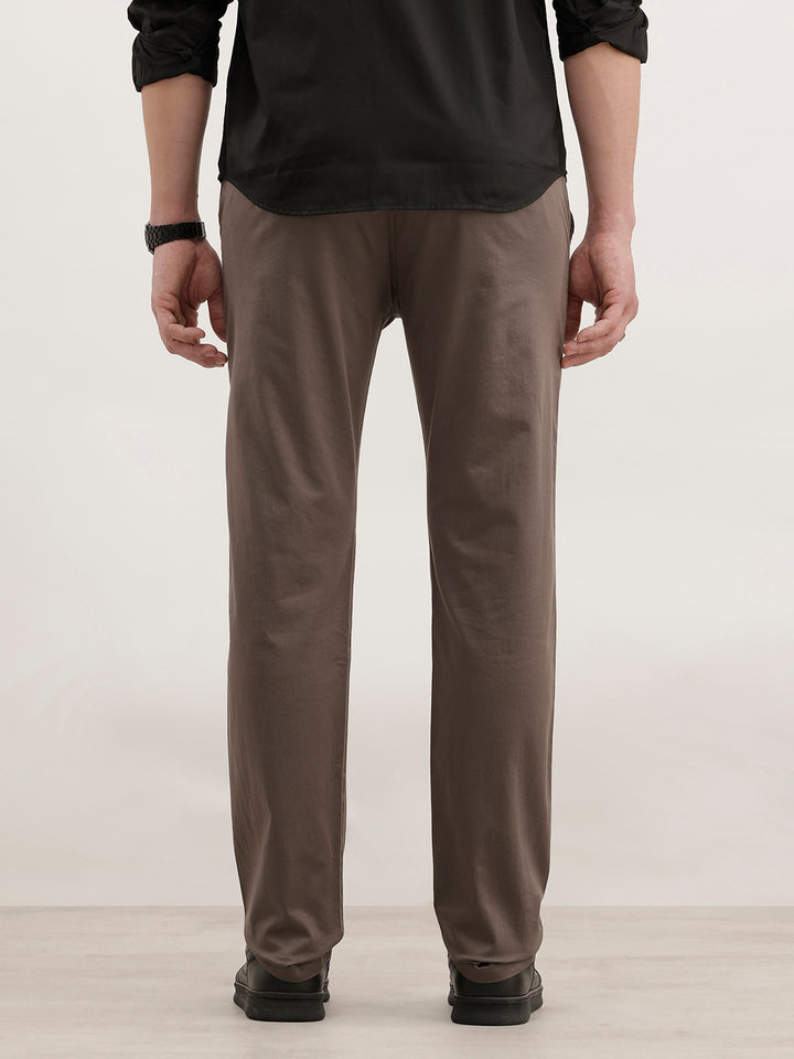 Slim Fit Solid Trouser  | Charcoal