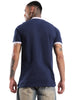 Contrast Collar Navy Polo T-Shirt