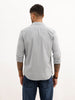 Solid Slim Fit Double Pocket Shirt | Grey