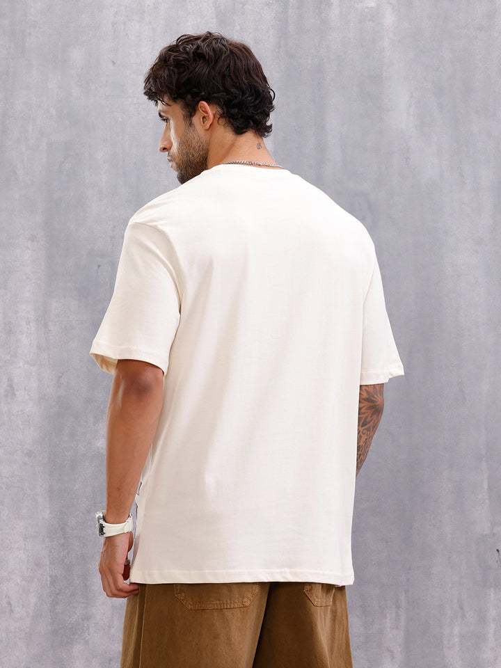 Graphic Printed Casual Look T-shirt | Beige