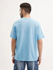 Contrast Sleeved Oversized T-Shirt | Blue