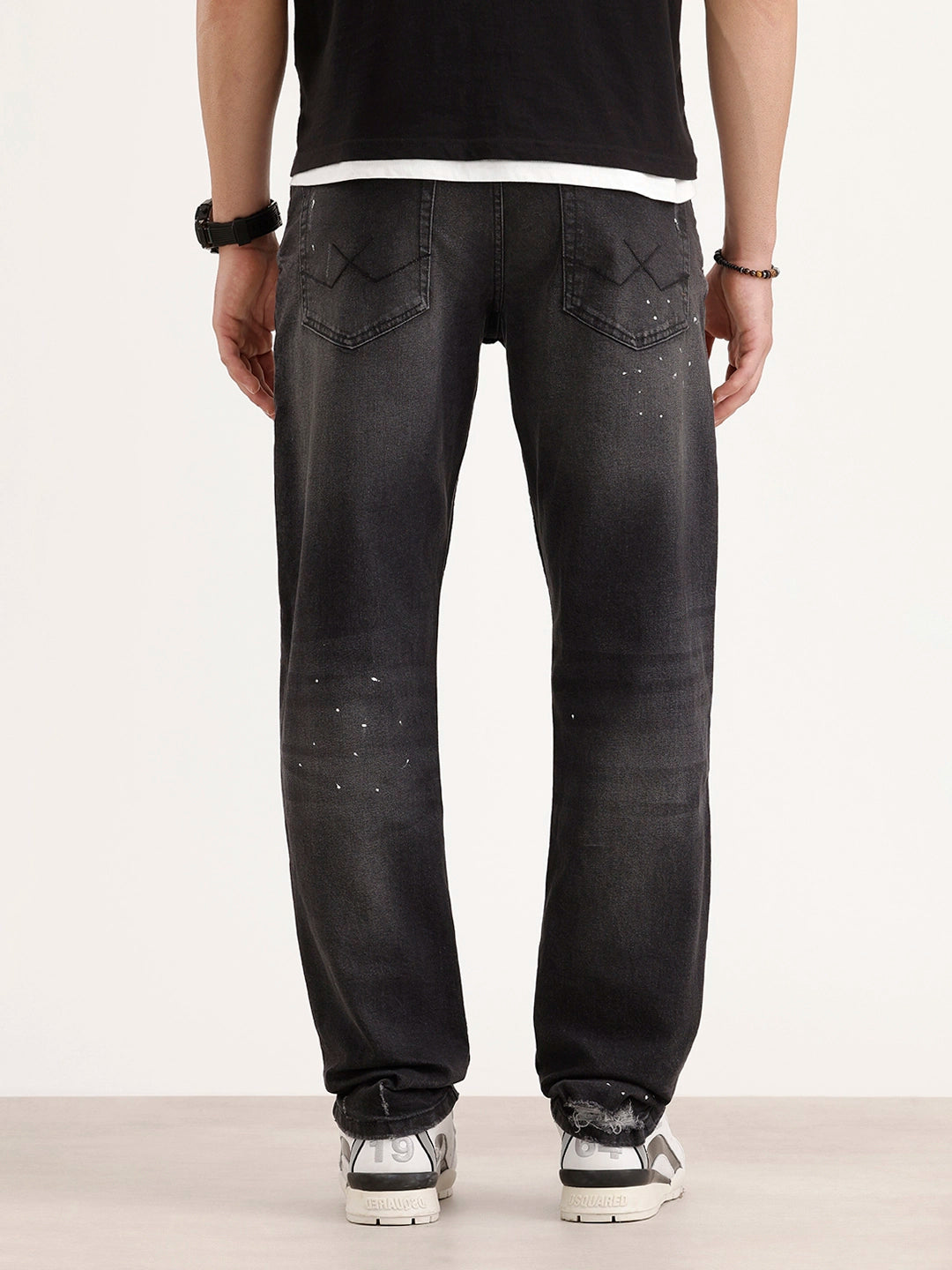 Anti Fit Distressed Denim Jeans | Black