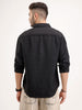 Oversized Fit Double Pocket Textured Shirt | Black