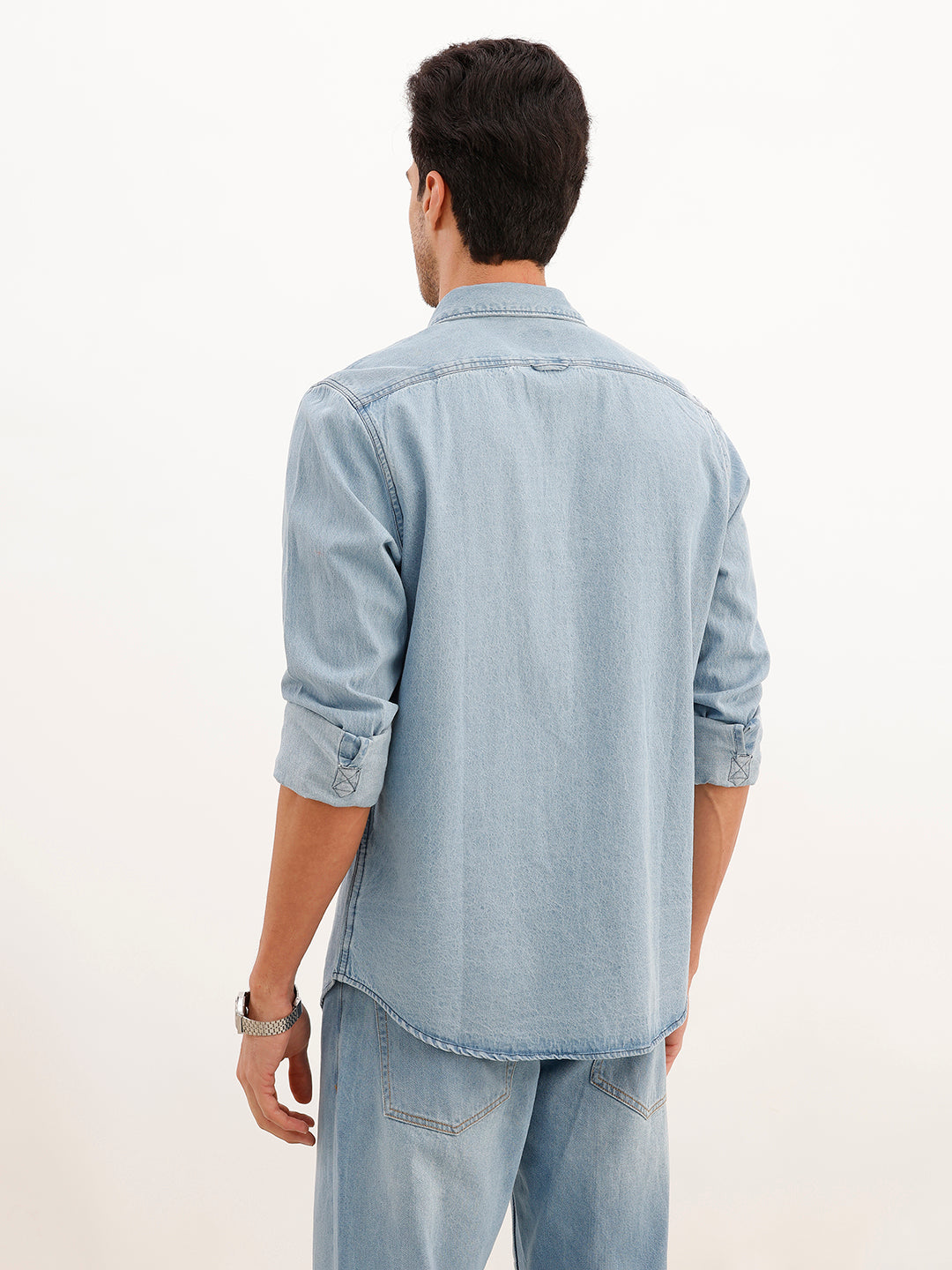 Classic Regular Fit Denim Shirt | Blue