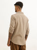 Solid Slim Fit 100% Cotton Shirt | Khaki