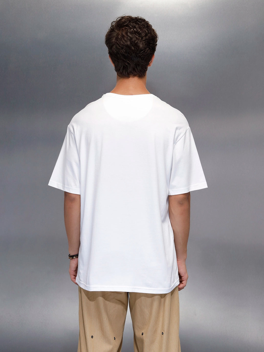 Men's casual oversize graphic t-shirt | White