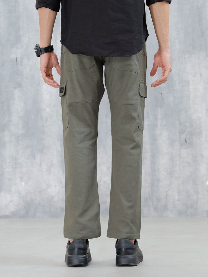 Men's Casual Relaxed Fit Cargo Trousers | Green