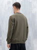 Wrogn Comfort Fit Graphic Sweatshirt | Olive