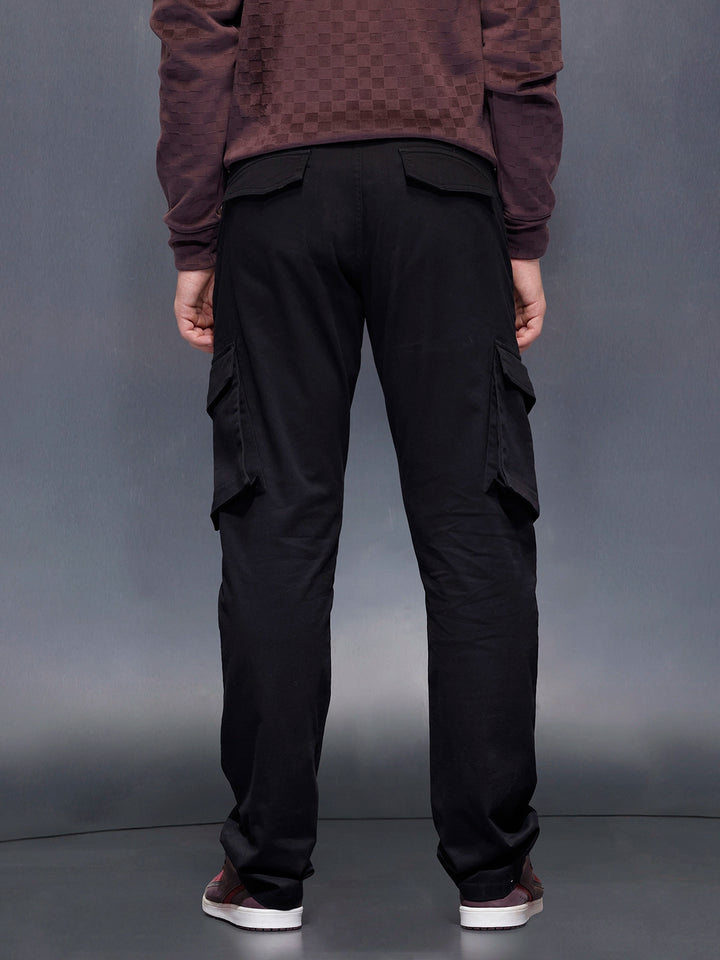 Straight fit cargotrouser | Black