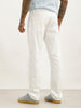 Solid Straight Fit Denim Jeans | White